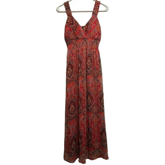 Chaudry women’s NWT’s boho style sleeveless v-neck maxi dress. Size small - Picture 1 of 8